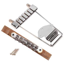 Guitarra elétrica ponte ajustável, Rosewood Base, Tailpiece Set, Jazz Acessórios - Image 3