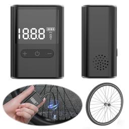 Bomba de ar elétrica com display digital, bomba de ar sem fio, compressor de ar portátil multifuncional, acessórios universais para ciclismo, 100 PSI - Image 3