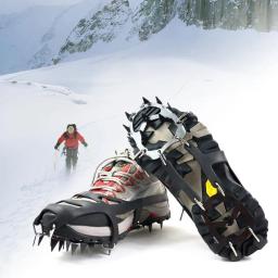Sapato de neve antiderrapante, Espinhos de grampo de tração, Sapatos Crampon, Capas de Botas, 18 Dentes, 1 Par - Image 3