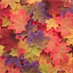 Tecido de seda Maple Leaf Mixed Pack, Ação de graças, Casa mesa, Jardim, Dia das Bruxas, Festival da colheita, Outono, 500, 1000 - Image 1