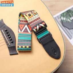 Cinto de couro extra largo para guitarra acústica, alça de ombro ajustável, estampa artística para madeira, baixo elétrico, cavaquinho, 1pc - Image 6