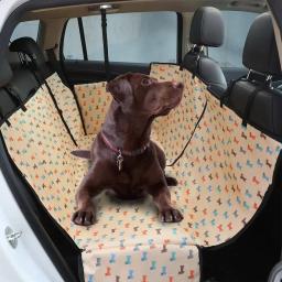 Waterproof Pet Dog Car Seat Cover Protector Impresso Pet Dog Scratchproof Car Back Seat Cover Protector Pad com impressão - Image 3