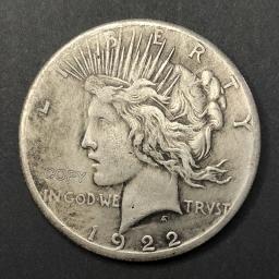 Dupla Face Cabeça Scratch Replica, Deusa Americana, Moeda Comemorativa, Cavaleiro das Trevas Magic Prop, Cobre Coin, Fun Toy Gift, 1922 - Image 3