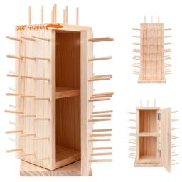 Rack linha com 84 carretéis, suporte giratório para linha bordado, organizador linha para acolchoar, costura - Image 3