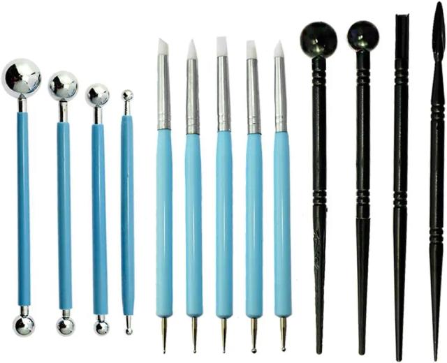 Kit Completo de Ferramentas para Escultura em Argila com Canetas de Ponta de Silicone, Ferramentas de Cerâmica e Canetas de Bola