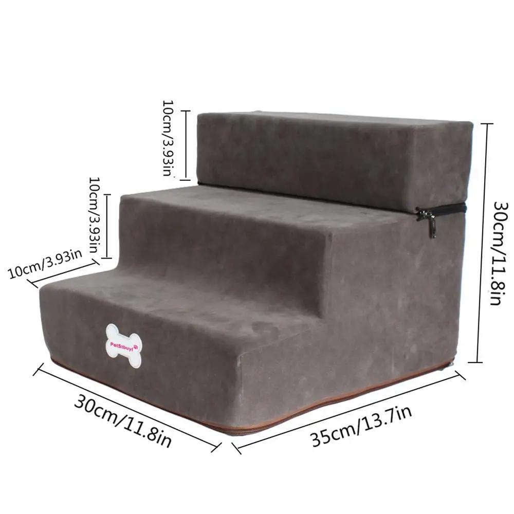 Escada lavável antiderrapante para animais de estimação, 3 camadas, Esponja Escadas, Sofá-cama para cão e gato, Pet Shop - Image 1
