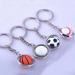 Mini Chaveiro Rotativo de Basquete para Homens e Mulheres 3D Chaveiro, Camisa De Futebol, Cerveja, Abridor De Garrafas, Chaveiro De Esportes, Carro, Bolsa, Pingente De Telefone - Image 2