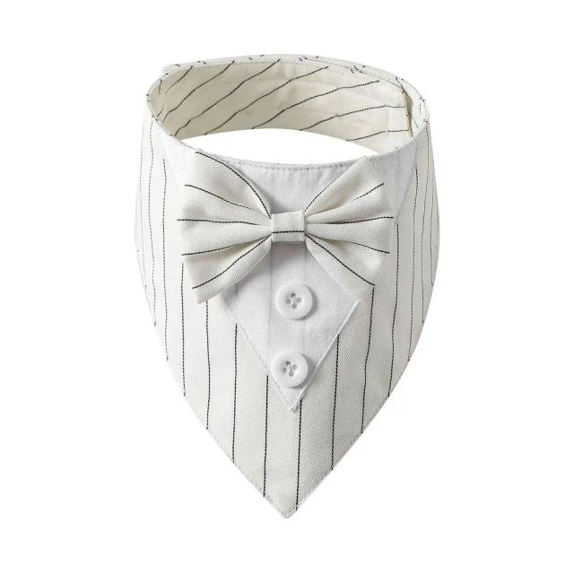 Terno Britânico para Cães com Lenço Cavalheiro, Colar de Gravata e Toalha Triangular Elegante