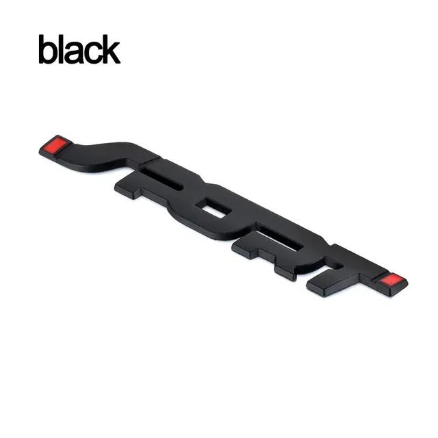 Adesivo emblema 3D metalizado em cromo preto para carro de corrida - Acessório esportivo sofisticado для tronco