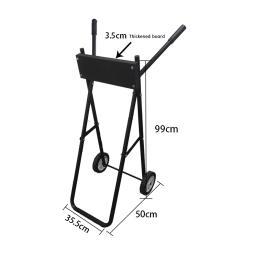Suporte do motor do barco externo, Heavy Duty, Carrinho de suporte do motor externo, Armazenamento com 2 rodas - Image 5