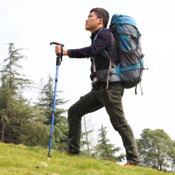 Bastão de trekking anti-choque de 4 seções, bastões de caminhada ultraleves ajustáveis, muleta telescópica para bastões de caminhada nórdicos - Image 2