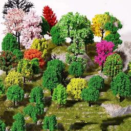 Árvore em miniatura para layout ferroviário modelo, Wargame, Terreno, Acessórios Paisagem, Cenário de montanha, Diorama, Decoração Jardim, Escala N - Image 1