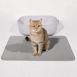Tapete de areia para gatos com EVA Dupla Camada Caixa de areia antiderrapante impermeável para animais de estimação, cama lavável, almofada limpa, presente - Image 3