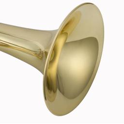 Trompete rotativo de latão com caixa, bocal plano, laca de níquel, prateado, instrumentos musicais, em B - Image 4