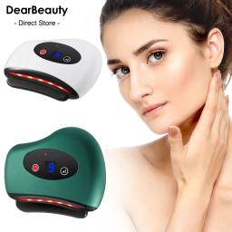 Elétrica Guasha Massageador Hot Stone Aquecimento Raspagem Board Pescoço Face Lifting Máquina Infravermelho 42 ℃ Calor Emagrecimento Massagem Ferramentas - Image 1