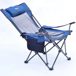 Cadeira de acampamento ao ar livre dobrável e portátil, cadeira relaxante, espreguiçadeira de praia, caminhada ergonômica da natureza, espreguiçadeira - Image 5