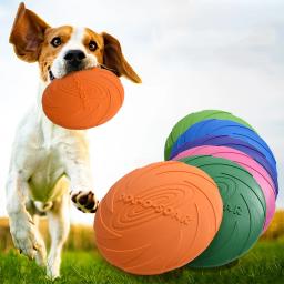 Silicone Dog Toy Disco Voador, Resistente Resistente, Marca de Mordida, Reparável Pet, Treinamento ao ar livre, Entretenimento, Jogando Tipo Brinquedo - Image 1