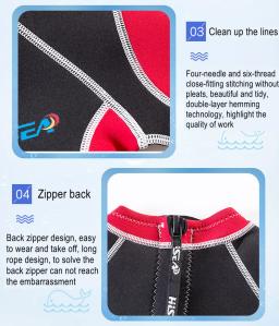 Terno de mergulho com neoprene para crianças, mantenha-se aquecido, esporte aquático, mergulho de corpo inteiro, mergulho, pesca submarina, caiaque, surfe, 2,5mm - Image 4