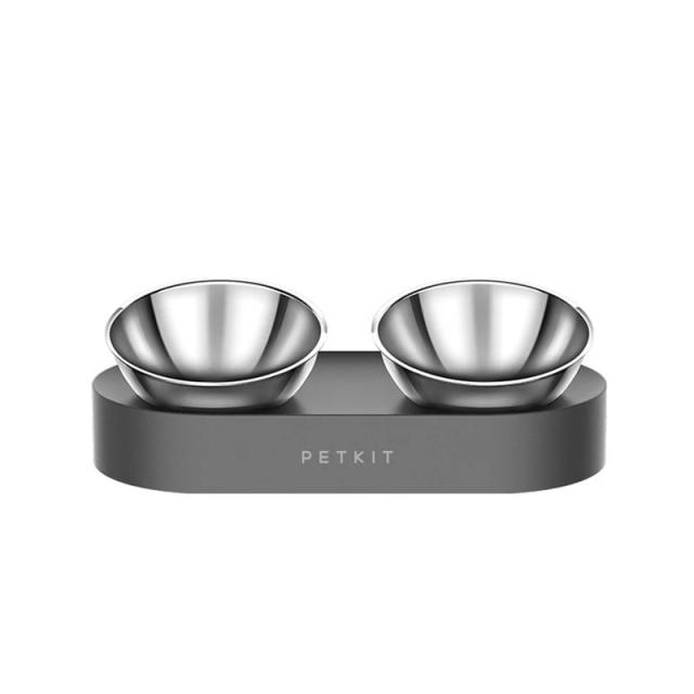 Tigelas Duplas Petkit para Gato com Ajuste de Altura, Material em Aço Inox e Design Ergonômico para Conforto do seu Pet