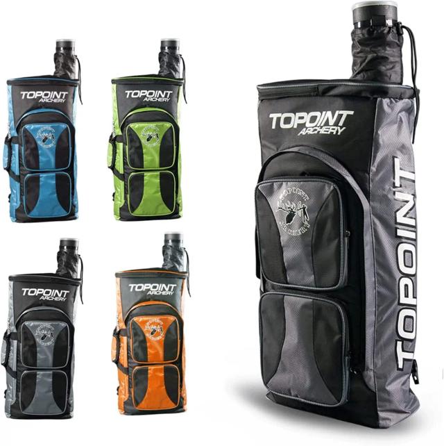 Mochila Premium para Arco Recurvo com Capa e Bolsos de Armazenamento para Setas e Acessórios Telescópicos