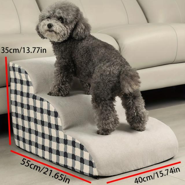 Pet 2/3 passos de espuma de alta densidade cão seguro escadas rampas antiderrapantes passos para cães mais velhos animal de estimação com dor nas articulações sofá cama escada