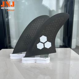 JNJ-FCS II-Prancha preta, Akila Twin Fins, feita por fibra de vidro e Honeycomb - Image 2