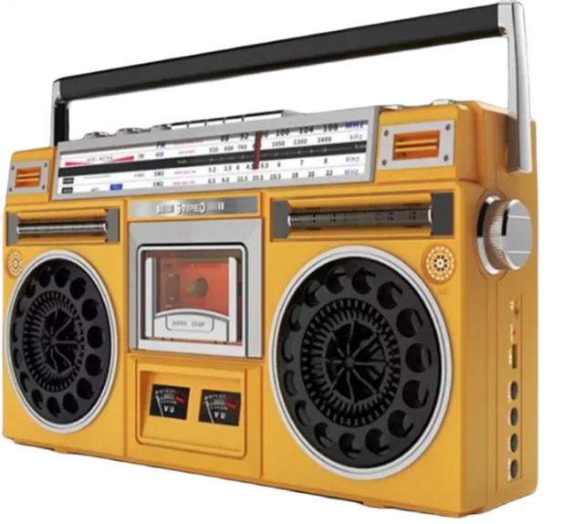 Rádio Cassete Retrô Clássico com Bluetooth, Dual Channel Estéreo e Gravador Multi-Banda para Música ao Ar Livre