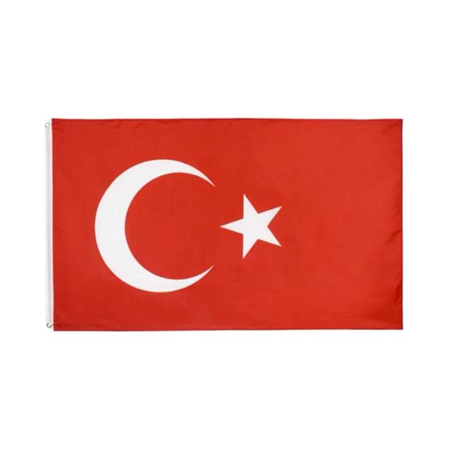 Bandeira Personalizada da Turquia para Eventos Esportivos - 90x150cm I9K2
