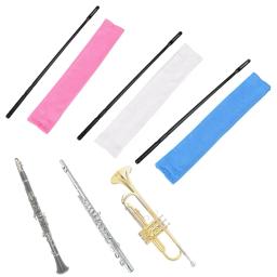 Haste de limpeza de flauta de silicone com pano absorvente 34.6cm limpador de instrumento multifuncional para flautas e piccolos rosa azul cinza - Image 1