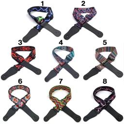 Correia de guitarra de nylon e PU, Correias de impressão coloridas ajustáveis, Bass, Acústico, Acessórios para guitarra elétrica - Image 5