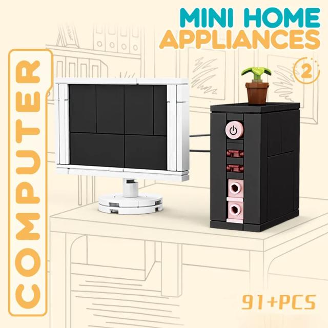 Brinquedo Blocos de Construção Mini Eletrodomésticos 1 Conjunto