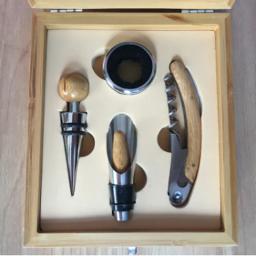 Conjunto De Ferramentas De Vinho Premium, Abridor De Garrafas Automático, Saca-rolhas, Bambu, Conjuntos De Presentes De Negócios, Acessórios Para Vinho, 4Pcs - Image 5