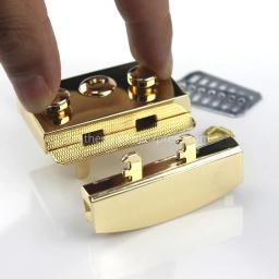 Retangular Metal Press Push Lock, Primavera Lock Snap, Fechos decorativos Fecho, Acessório de Hardware DIY, Saco Pasta Encerramento, Artesanato de couro - Image 3