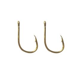 200 pçs ganchos de pesca aço carbono ouro único círculo anzol pesca com mosca gabarito farpado carpa ganchos mar enfrentar acessórios pesca - Image 2