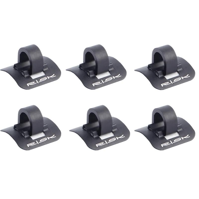 2/4/6 pçs tubo de óleo de bicicleta de alumínio braçadeira fixa adaptador stick-on guia de cabo de mudança de bicicleta caixa de freio linha fivela tubo clipe - Image 1