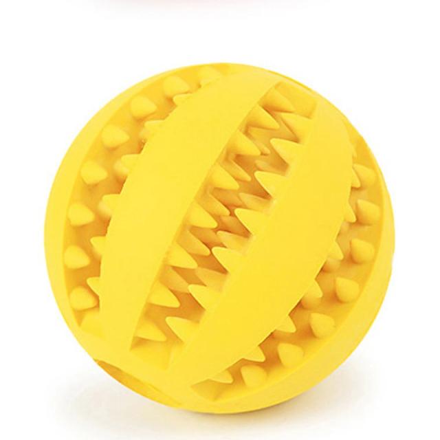Brinquedo de Borracha para Cães: Bola de Limpeza Dental e Snack para Filhotes e Cães Grandes