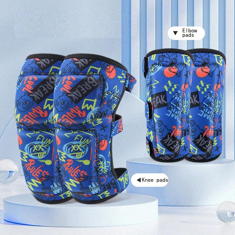 Almofadas de joelho e cotovelo para crianças, equipamento de proteção anticolisão, macio, dança, basquete, futebol, ciclismo, patinação de rolos, esporte - Image 1