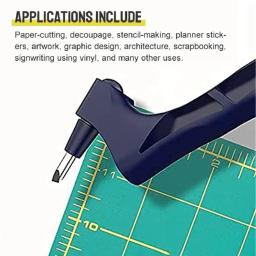 Diy ferramenta de corte 360 rotativa lâmina cortador faca de papel com 3 cabeças artesanato faca de corte criativo arte ferramenta de corte de papel - Image 4
