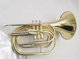 Bb Marching French Horn Latão niquelado, instrumento musical profissional com estojo, nova chegada, frete grátis - Image 1