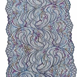 Cor Misturada Azul Elástico Guarnição Do Laço, Lingerie Costura Artesanato, DIY Vestuário Tecido, Vestido Acessório Do Vestuário, 3 Jardas por Lote, 23cm de Largura - Image 5