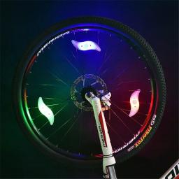 Bicicleta roda luzes LED, luz de advertência de segurança, fácil de instalar, a pilhas, acessórios de bicicleta, Amagi, 3 modos - Image 5