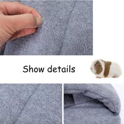 Cobaia morna cama coelho casa hamster saco de dormir pequeno animal estimação caverna ninho macio velo chinelos cama pequeno animais suprimentos - Image 4