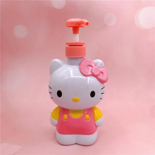 Saboneteira Hello Kitty Sanrio Kawaii com Gel de Banho e Prato Desinfetante para Mãos, Grande Capacidade e Frasco Dividido para Armazenamento de Líquidos