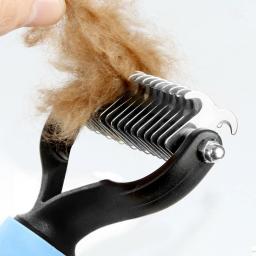 Animal de estimação gato depilação pente escova cão grooming derramamento de ferramentas filhote de cachorro cabelo derramamento trimmer corte de pele do animal de estimação desothing pentes - Image 5