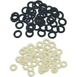 Almofadas de feltro de lã para trompete, 100 peças, anéis, almofada, substituição de instrumento de cobre, preto/branco, leve, adequado para a maioria dos trombetas - Image 2