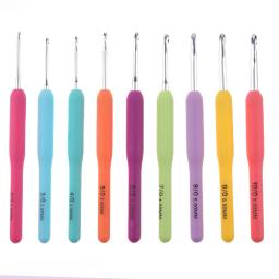 Agulhas de crochê coloridas, 8 peças, liga de alumínio, conjunto de agulhas de costura, crochê, ganchos diy - Image 5