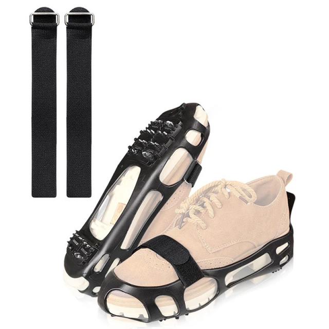 Capa Antiderrapante para Sapatos com Crampons e Correias Ajustáveis para Escalada em Neve e Gelo - Kit com 2 Peças