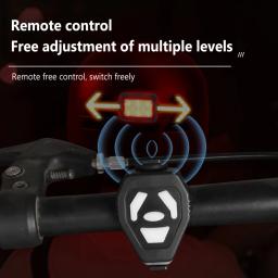 Impermeável Bicicleta Capacete Luzes, USB Recarregável, Mountain Bike Luzes de Advertência, Controle Remoto Sem Fio, Alta Segurança, 1 Conjunto - Image 5