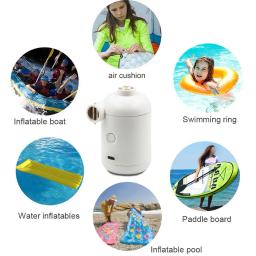 Bomba De Ar Elétrica Portátil, USB, Leve, Suprimentos De Acampamento, Colchões De Ar, Anel De Natação, Exterior - Image 5