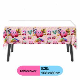 Kirby: Star Allies Tema Festa Talheres Descartáveis Placa de Papel Copo Toalha de Mesa Chá de Bebê Crianças Festa de Aniversário Decoração Suprimentos - Image 4